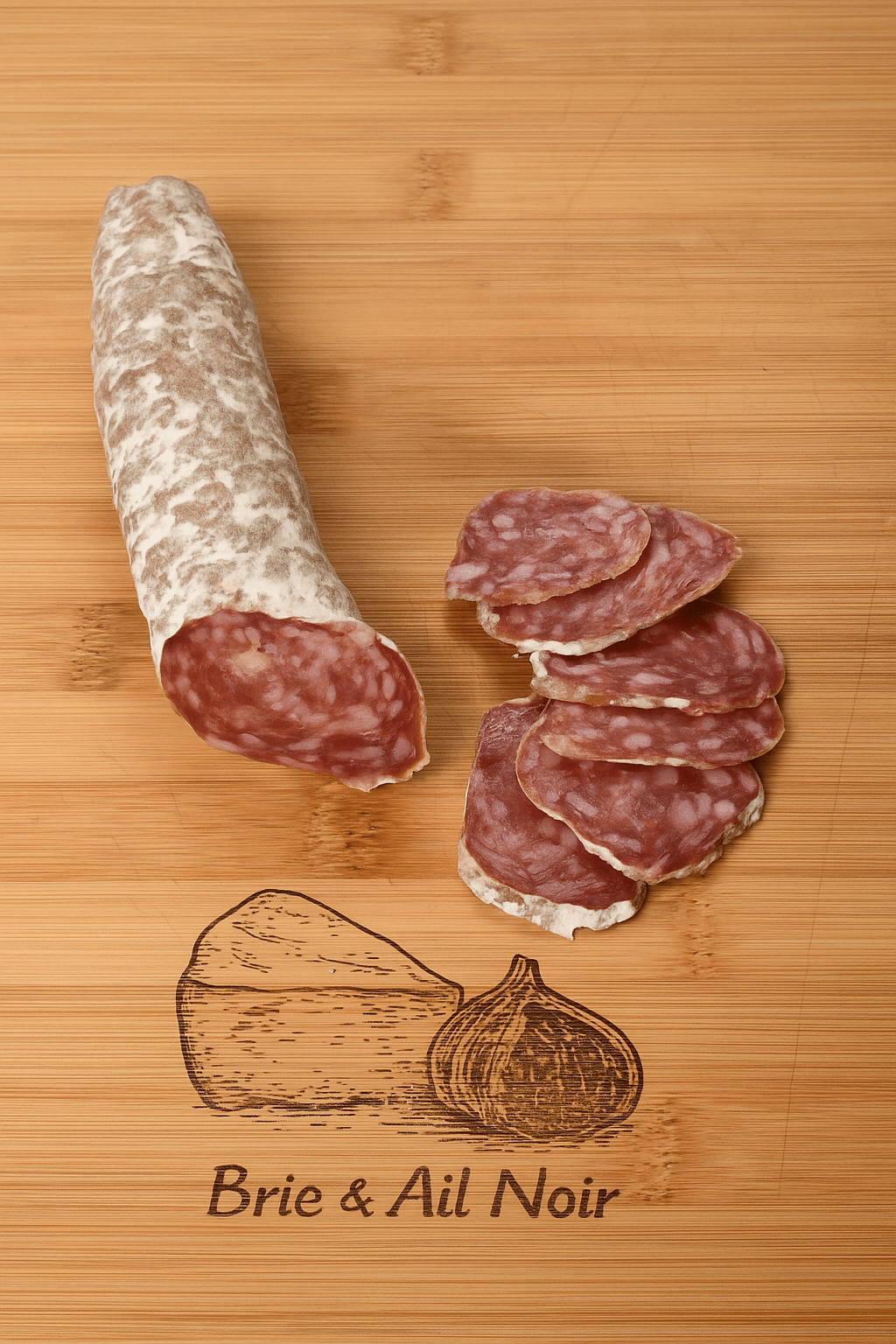 Saucisson Sec Artisanal Brie & Ail Noir