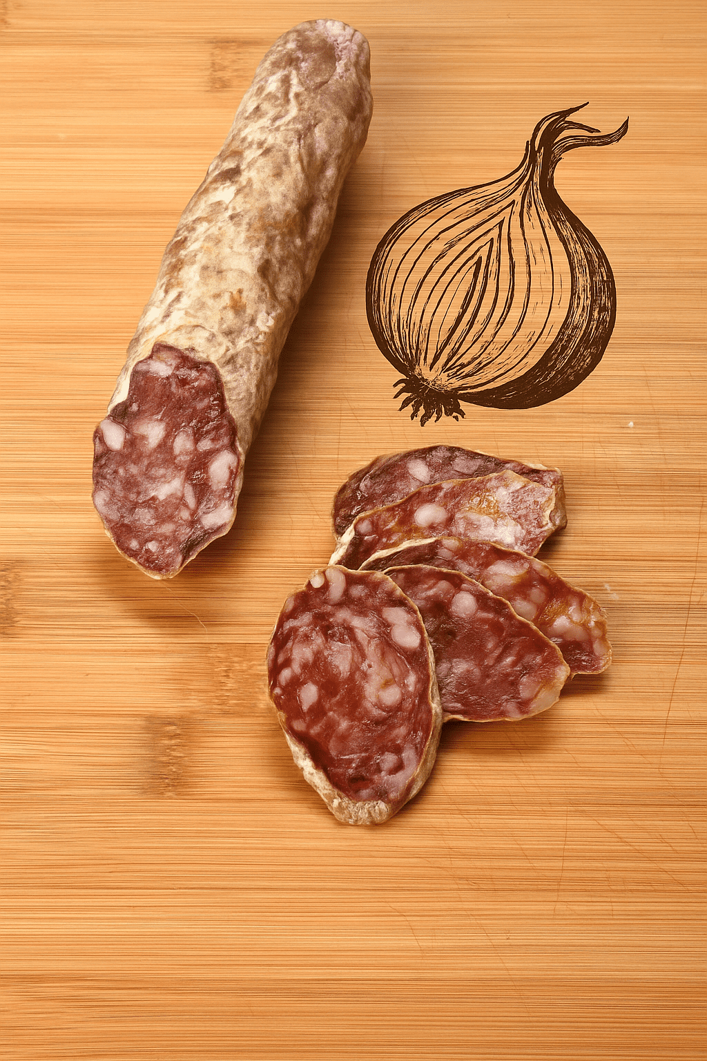 Saucisson Sec Artisanal à l'Oignon Confit
