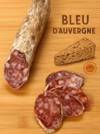 Saucisson Sec Artisanal au Bleu d'Auvergne AOP